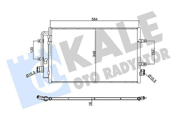 KLİMA RADYATÖRÜ IVECO DAILY IV 11>14 DAILY V 14> DAILY VI 16> 2.3 JTD F1A 3.0 JTD F1C - KALE - OEM 5801255825