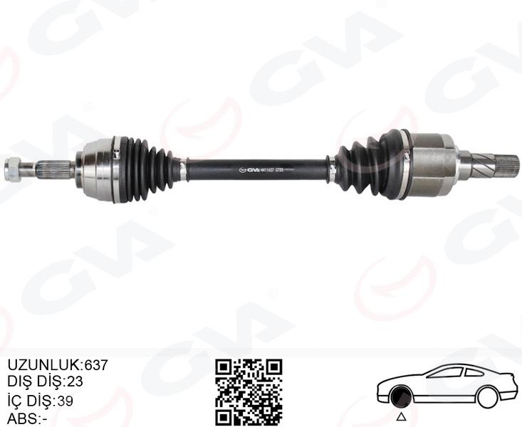 ÖN AKS SOL RENAULT MEGANE II (BM0/1.CM0/1) 2.0 M-T (02-08) - GVA - OEM 7711135425