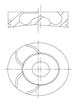 PISTON SEGMAN ( 76.00 MM 0.50 ) CLIO KANGO 1.5 DIZEL K9K 26 PIM Y.M. - MAHLE - OEM 7701475898