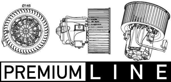 KALORIFER MOTORU PREMIUM LINE BMW F10 F07 F12 F13 F06 F01 - MAHLE - OEM 64119242608