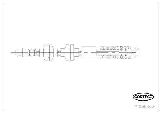 FREN HORTUMU ON BMW E81 E82 E87 E88 E90 E91 E92 E93 E89 - CORTECO - OEM 34306790550