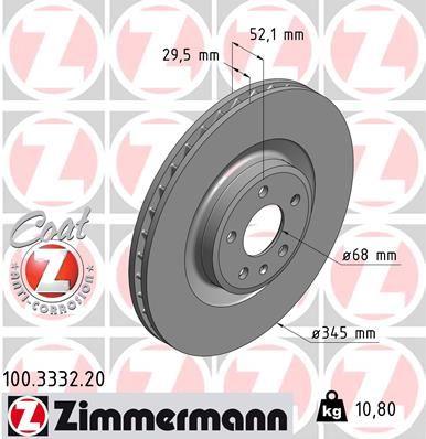 ÖN FREN AYNASI HAVALI Q5 2.0 TFSI/2.0 TDI/3.0 TDI/3.2 FSI 08- A5 S5 QUATTRO 07- A4 S4 QUATTRO 08- 986479590-DF6014S - ZIMMERMANN - OEM 8K0615301K