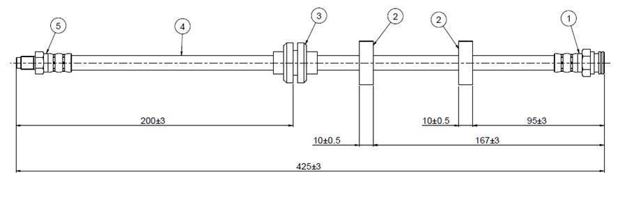 ÖN FREN HORTUMU 147 1.6 16V-1.9JTD-2.0 16V N/A - CAVO - OEM 46474539