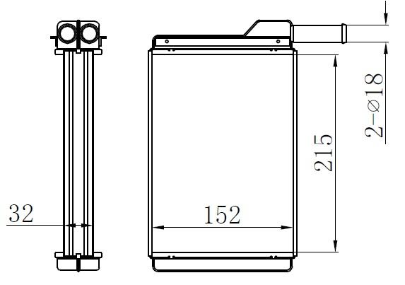 KALORİFER RADYATÖRÜ BRAZİNG R9-R11-EXP (188x157x32) - ORIS - OEM 7701027078