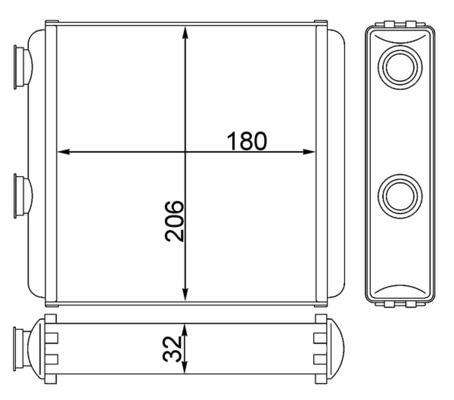 KALORIFER RADYATORU OPEL MERIVA (ENo:8FH351311234) - MAHLE BEHR - OEM 1618288