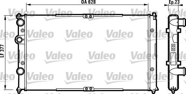 SU RADYATORU POLO III CADDY II 1.4 1.9 TDI SDI - VALEO - OEM 6K0121253AS