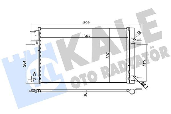 KLİMA KONDENSERİ (RADYATÖRÜ - OTOMATİK) ASTRA J-ZAFIRA C-CRUZE 1.4-1.6-1.7-2.0 - KALE - OEM 39140128