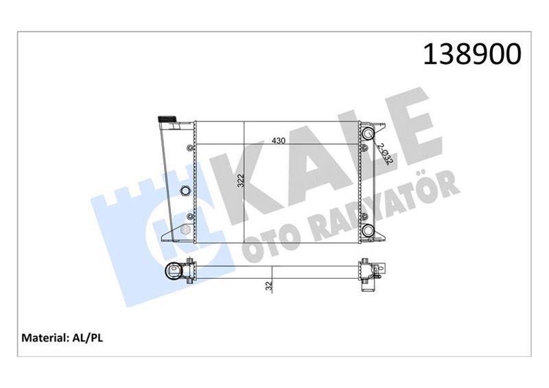 RADYATÖR 3 SIRA AL+PL GOLF-JETTA-SCİROCCO - KALE - OEM 171121253G