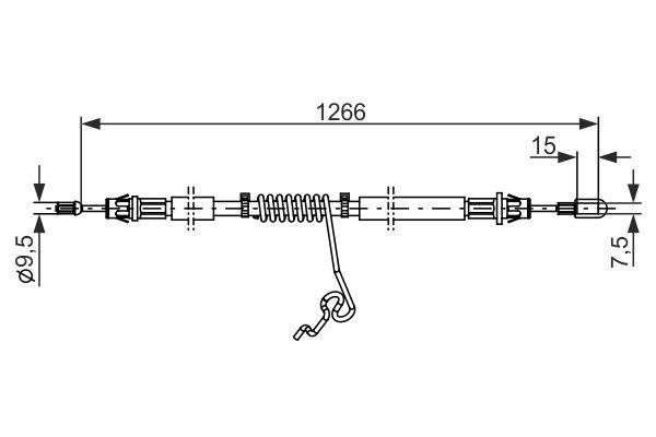 EL FREN TELİ ARKA SAG FORD TRANSİT 06> (TEK TEKER VAN-KOMBİ) - BOSCH - OEM 6C11