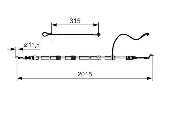 FREN TELİ. 2015 MM — BOSCH 1987482015 - BOSCH