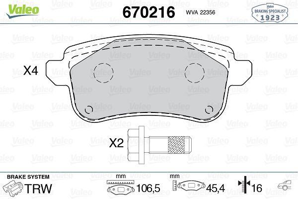 FREN BALATASI JUKE 08.19> - VALEO - OEM 44060-00Q3C
