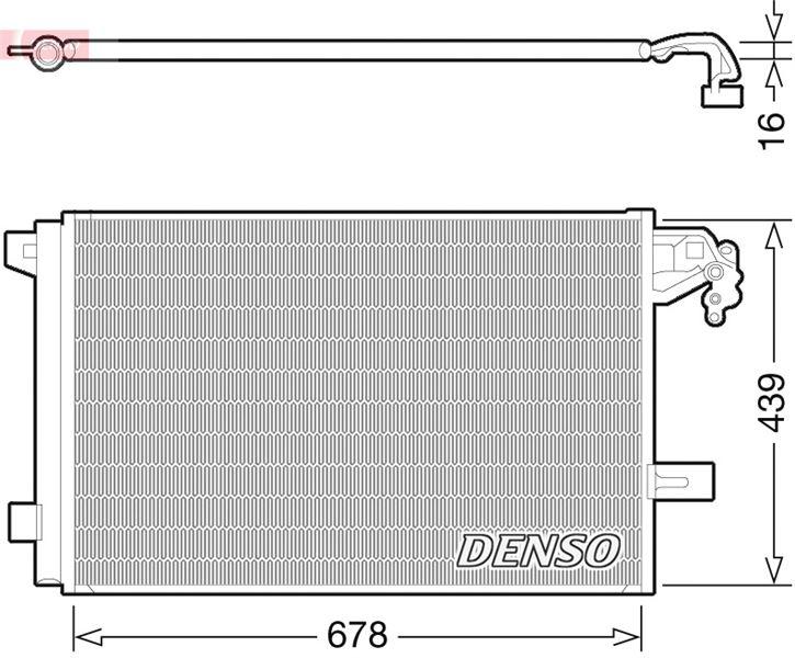 CONDENSER. AİR CONDİTİONİNG VW MULTIVAN V (7H. 7E) (03-15) - DENSO - OEM 7E0820411C