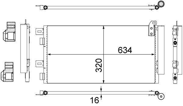 A/C-Kondensator MINI (R50 / R52) - MAHLE - OEM 64531490572