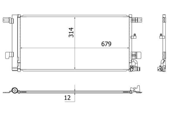 A/C-Kondensator AUDI A4/A5/A6/A7 - MAHLE