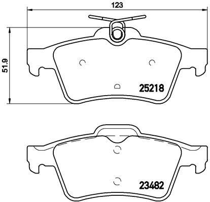 ARKA FREN BALATASI PEUGEOT P508 10>18 - BREMBO - OEM 1647875980
