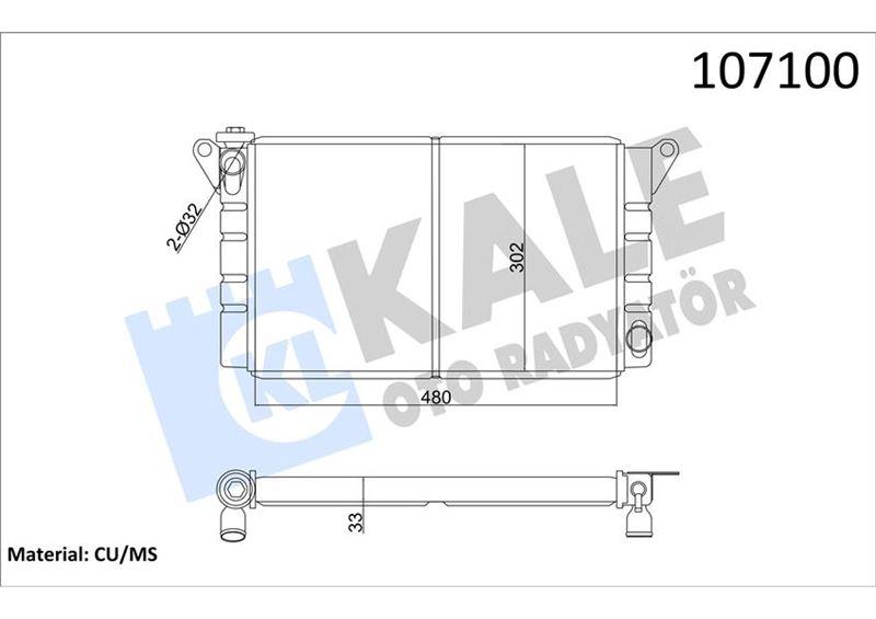 SU RADYATORU R12 TOROS 3 SIRA NORMAL - KALE - OEM 7702189027