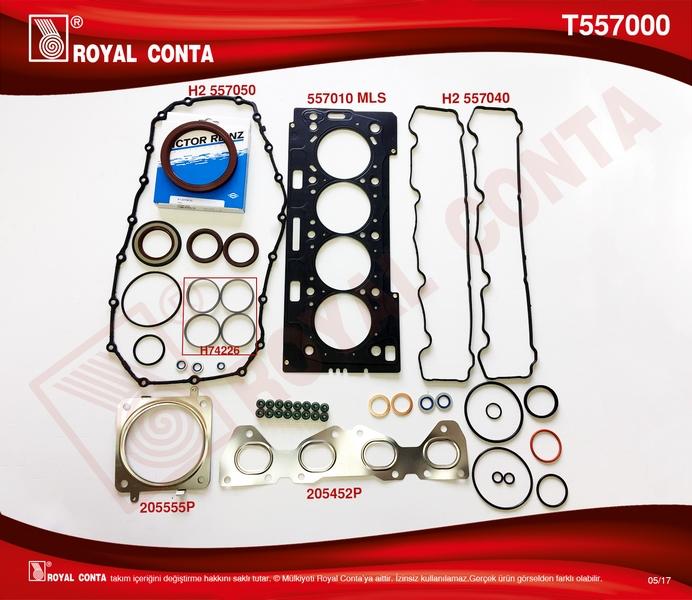 MOTOR TAKIM CONTA (REINZ KEÇELİ+S.LASTİKLİ) P206-P207-P307-P308 1.6 16V (TU5JP4) - ROYAL - OEM 0249.A9
