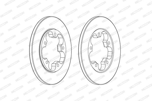 ARKA FREN DISKI TRANSIT V363 14> TEK TEKER A.CEKER DUZ 308MM 5 BIJON - FERODO - OEM BK312A315AB