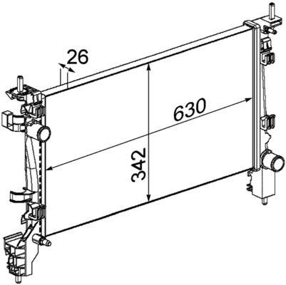 SU RADYATORU (170X895) MINI CARGO 14 HDI (ENo:8MK376754721) - MAHLE BEHR - OEM 1330V0