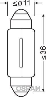 AMPUL 12V 10W SOFİTSV8.5-8 UNV1 - OSRAM