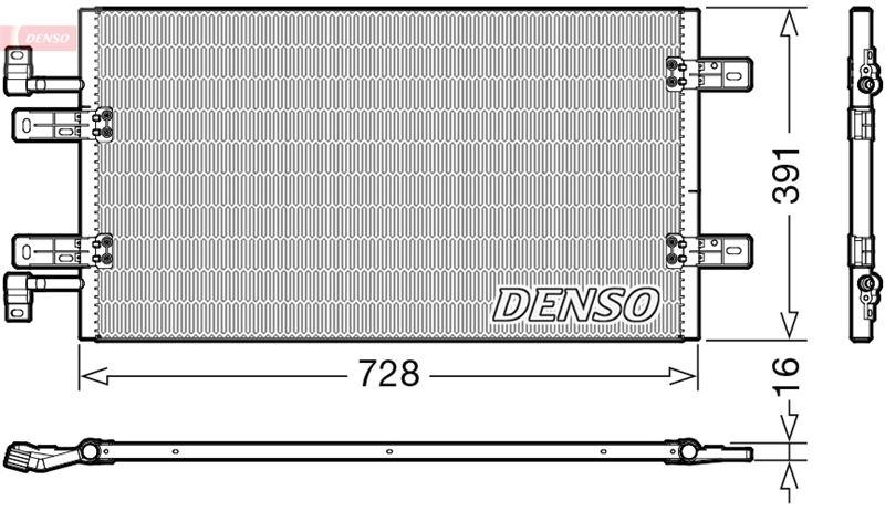 KLİMA RADYATÖRÜ RENAULT TRAFIC II 06> OPEL VİVARO 06> 2.0dCi 2.5dCi (729x391x16) - DENSO - OEM 93861172