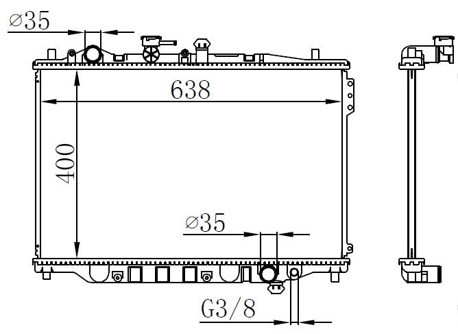 RADYATOR BRAZİNG MT(400X648X16)626- 1.6İ/1.8İ/2.0İ/2.2İ 87- 62405 - ORIS - OEM F8C1