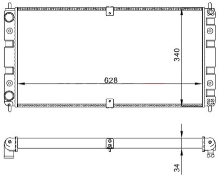 RADYATOR MECHANİCAL MT(628×340×34)NİVA 02- - ORIS - OEM 21231301012
