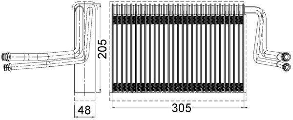 EVAPORATOR BMW E81 E82 E87 E88 E90 E91 E92 E93 E84 F25 F26 - MAHLE - OEM 64119290888