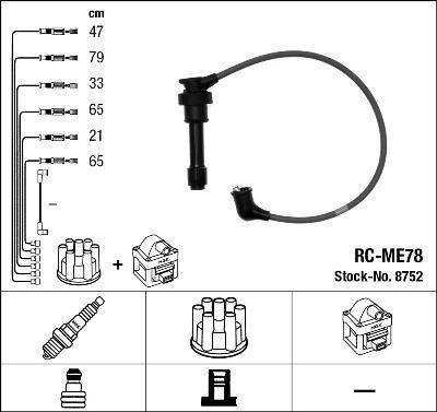 RC-ME78 ATEŞLEME KABLOSU - NGK