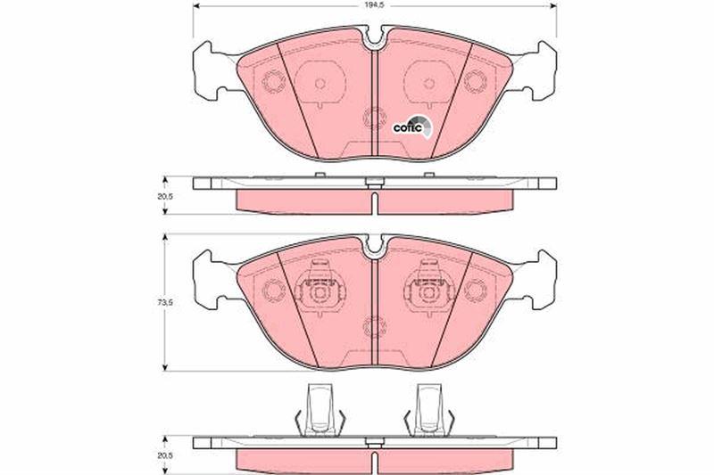 FREN BALATASI ON MERCEDES W202 W210 W211 W220 R170 . BMW E38 E52 - TRW - OEM A0034209120