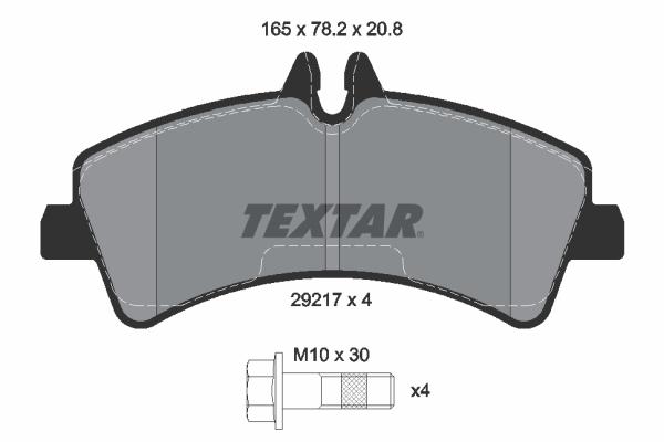 FREN BALATASI ARKA MERCEDES SPRINTER B906 . VW CRAFTER 30-35-50 CIFT TEKER - TEXTAR - OEM A0044208120