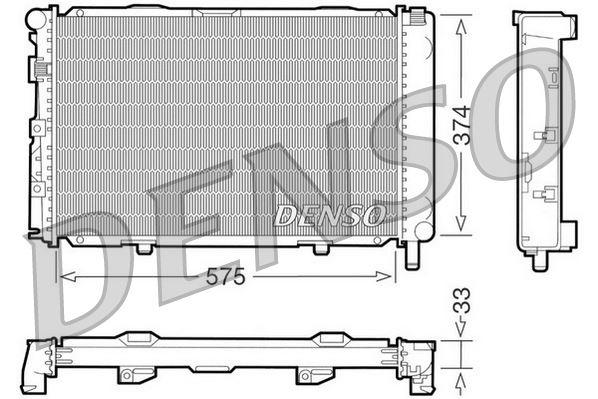 RADİATOR. ENGİNE COOLİNG MERCEDES-BENZ 190 (W201) (82-93) - DENSO - OEM 2015000803
