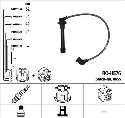 RC-HE76 ATEŞLEME KABLOSU - NGK