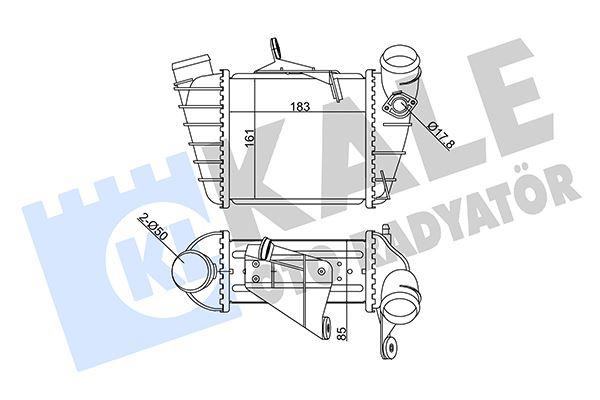 İNTERCOOLER SKODA FABIA I 1.9 TDI 99=> - KALE - OEM 6Q0145804