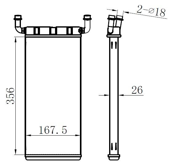 KALORIFER RADYATORU BRAZİNG MERCEDES SPRINTER B906 . VW CRAFTER 30-35-50 - ORIS - OEM A0038358901