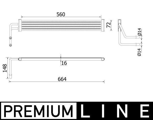DIREKSIYON YAG SOGUTUCUSU BMW F10 F07 F13 F01 PREM - MAHLE - OEM 17117570100