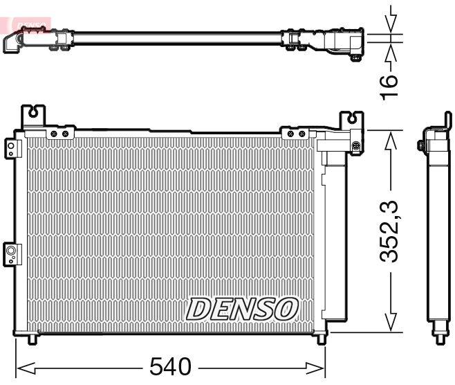KLIMA RADYATORU (KONDANSER) RANGER 2.5TD 99>06) 3.0TD 06>MAZDA B SERIE 2.2 2.5 99>06 - DENSO - OEM 3M3519710CB