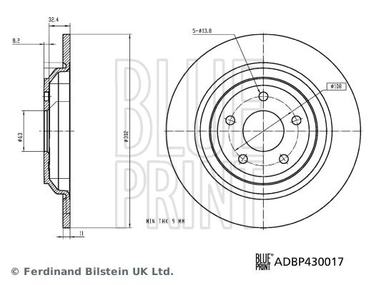 ARKA FREN DISK AYNA FOCUS IV 17> KUGA III 19> - BLUEPRINT - OEM JX612A315BEA