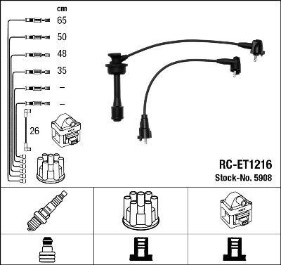 RC-ET1216 ATEŞLEME KABLOSU - NGK