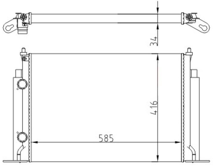 RADYATOR MECHANİCAL MT(585×416×34)STİLO 1.9D 2001+ 61885A - ORIS - OEM 46745809