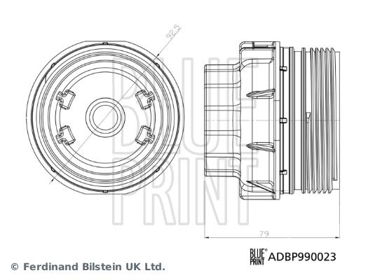 YAĞ FİLTRESİ KAPAĞI ES 200 VII (ASZ1).ES 250 VI (ASV6).ES 300H VI (AVV6).ES 350 VII (GSZ1).GS 200T I - BLUEPRINT - OEM 156200V010