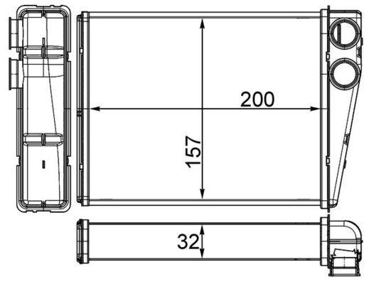 KALORIFER RADYATORU MERCEDES X164 W164 W251 — MAHLE AH263000S - MAHLE - OEM A1648300061