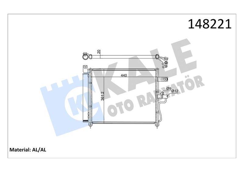 KONDENSER AL/BRZ ACCENT 1.3/1.5 (01-02) - KALE - OEM F200CBXAB09