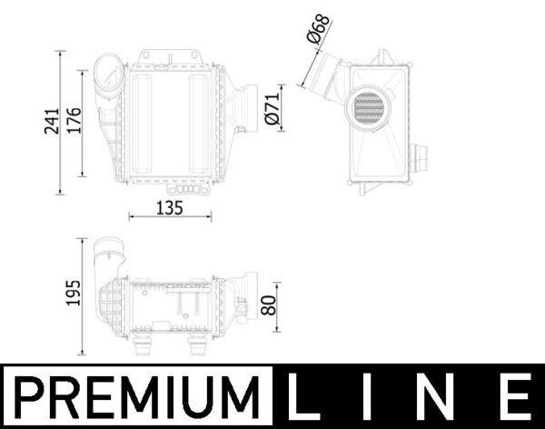 TURBOSARJ RADYATORU MERCEDES OM651 W205 S205 C205 A205 X253 C253 - MAHLE - OEM A6510901900