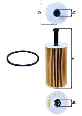 YAĞ FİLTRESİ PARTNER-BERLINGO (96-)-P106 (97-)-P206 (98-)-P306 (93-01)-P307- C3 (02)- 1.4-1.6 16V - MAHLE - OEM 1109.AN
