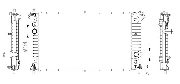 RADYATOR BRAZİNG AT(745X378X26)KORANDO 2.0 XDİ - ORIS - OEM 21310