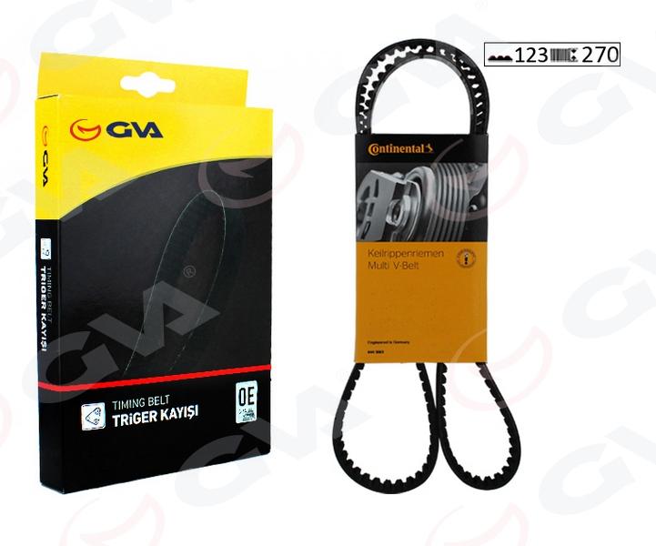 TRİGER KAYIŞI (123x270) 123 DİŞ RENAULT CLIO 02> KANGOO 02> MEGANE II 02> 1.5dCi NISSAN MICRA 1.5L Dci K9K7 dizel K12 03-10 (13028BN700) - GVA - OEM 8200039519