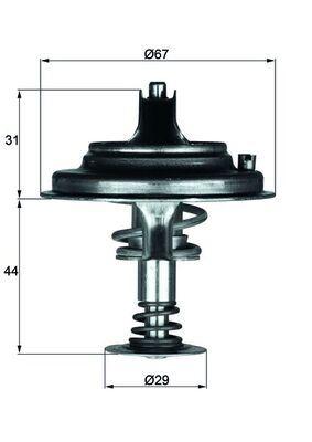 TERMOSTAT MERCEDES-BENZ S-CLASS (W140) 71C - MAHLE