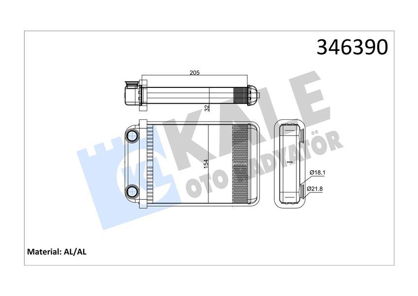 (BEHR)KALORIFER RADYATORU ASTRA J ASTRA J GTC 10> ASTRA K-ZAFIRA TOURER C 15> - BEHR - OEM 13287939