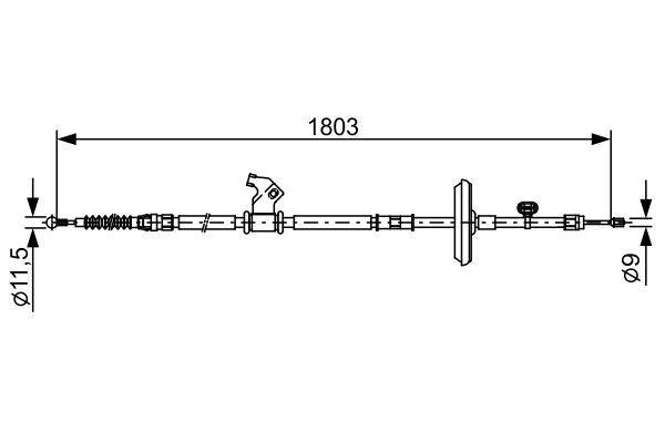 FREN TELİ. 1803 MM — BOSCH 1987482508 - BOSCH